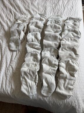 24 Grovia Soft White Cloth Diaper Inserts - Pack of Reusable Inserts